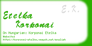 etelka korponai business card